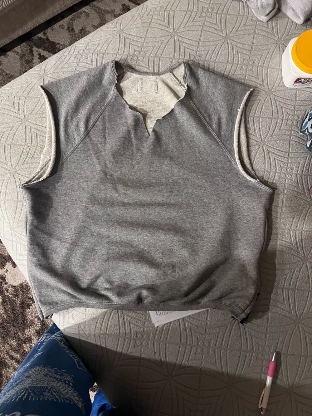 Men's Grey cut offs Bundle with side zipper